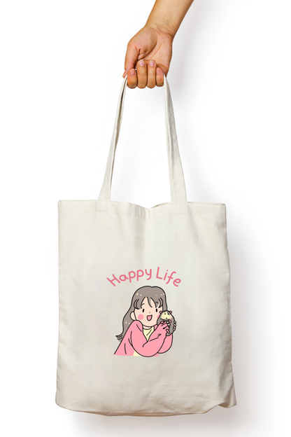 Happy Life Tote Bag