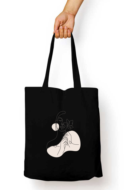 Elegant Line Art Tote Bag